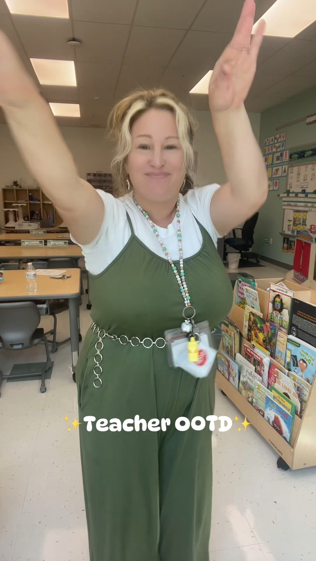 POV: teacher mom that is livin it up for the weekend🎉

This Amazon romper/jumpsuit is the most perfect and comfy piece to add to your wardrobe-especially as a teacher mom!💚💚💚

Belt & T-shirt-Walmart
Sandals- Tj Maxx (crocks)
Clip- Dollar Tree

#teacherootd #teacheroutfit
#kindergartenteacher #outfitcheck #tgif

#LTKFallSale #LTKMidsize #LTKStyleTip