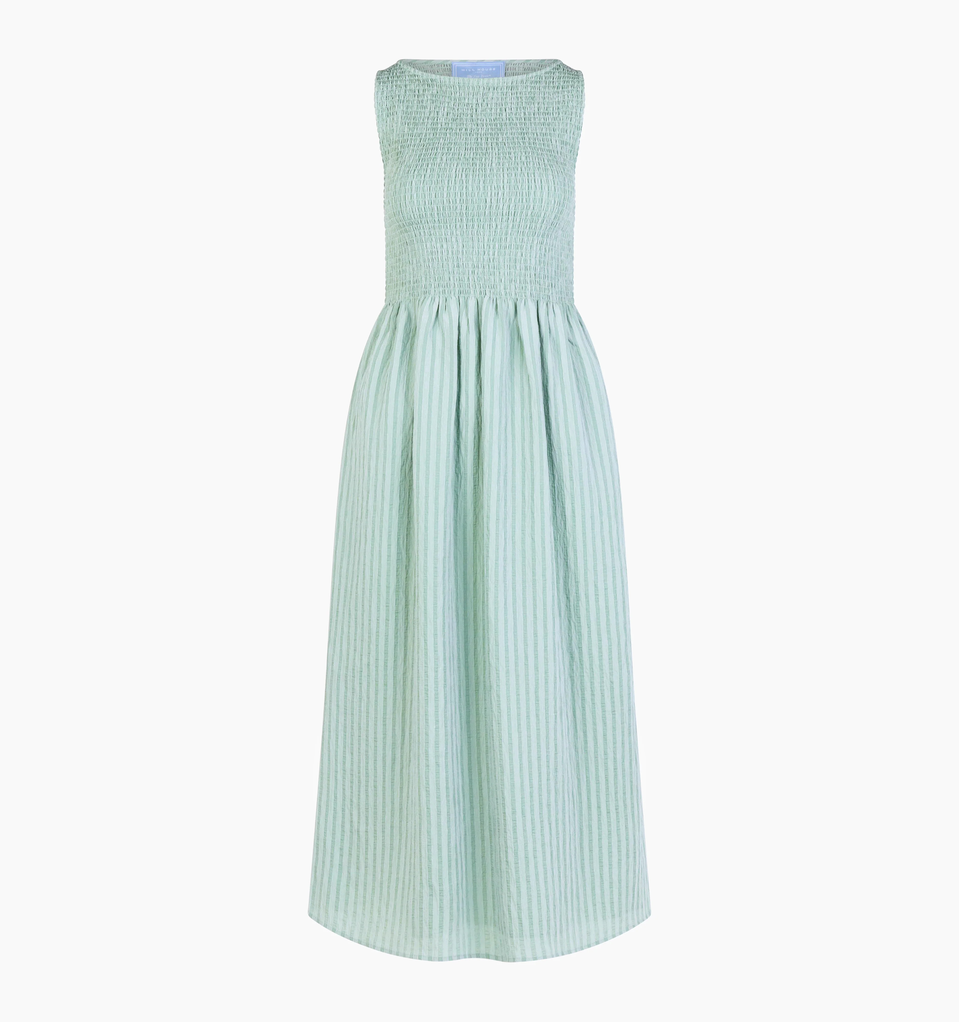 The Cosima Nap Dress | Sage Green Tonal Seersucker / M | 100% Cotton | Hill House Home | Hill House Home US