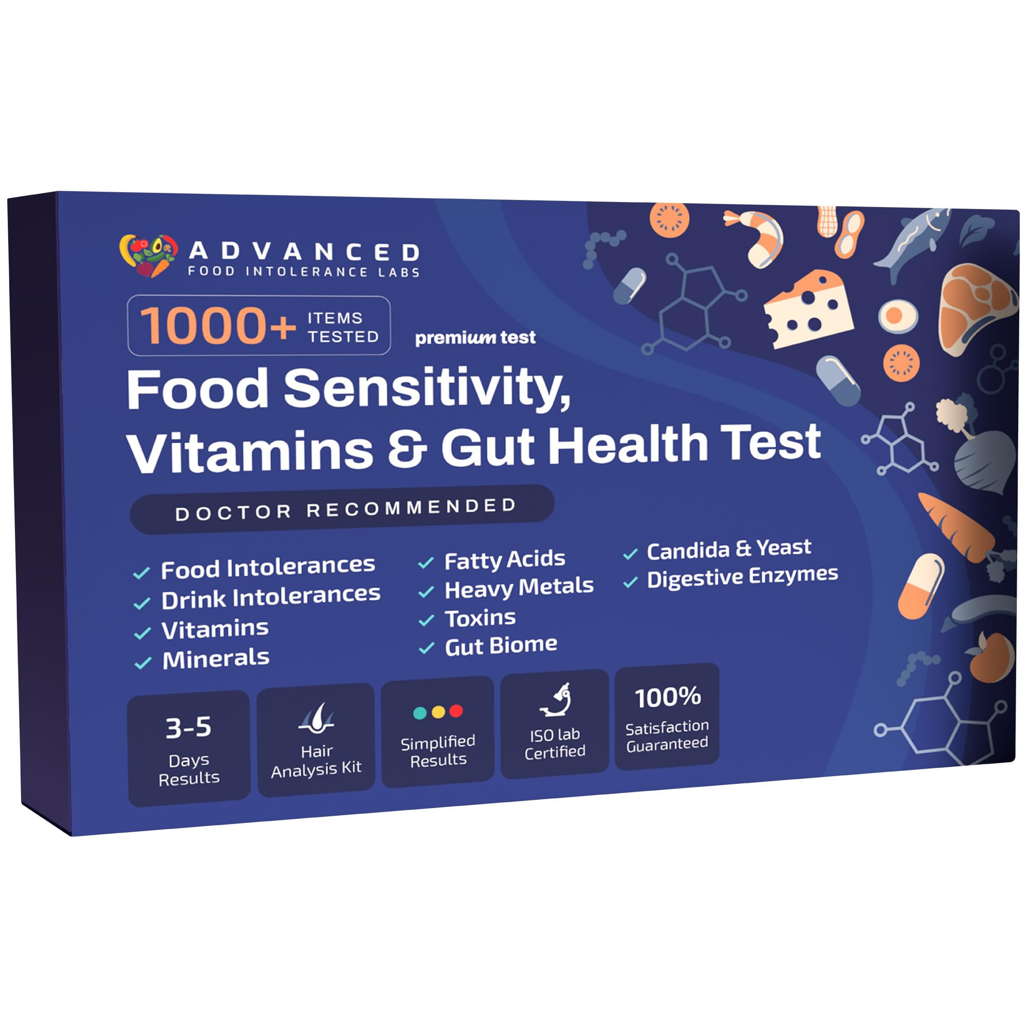 AFIL 1000+ Foods, Drinks, Vitamins, Gut, At-Home Wellness Test Kit, Trusted Hair Analysis for Adu... | Amazon (US)
