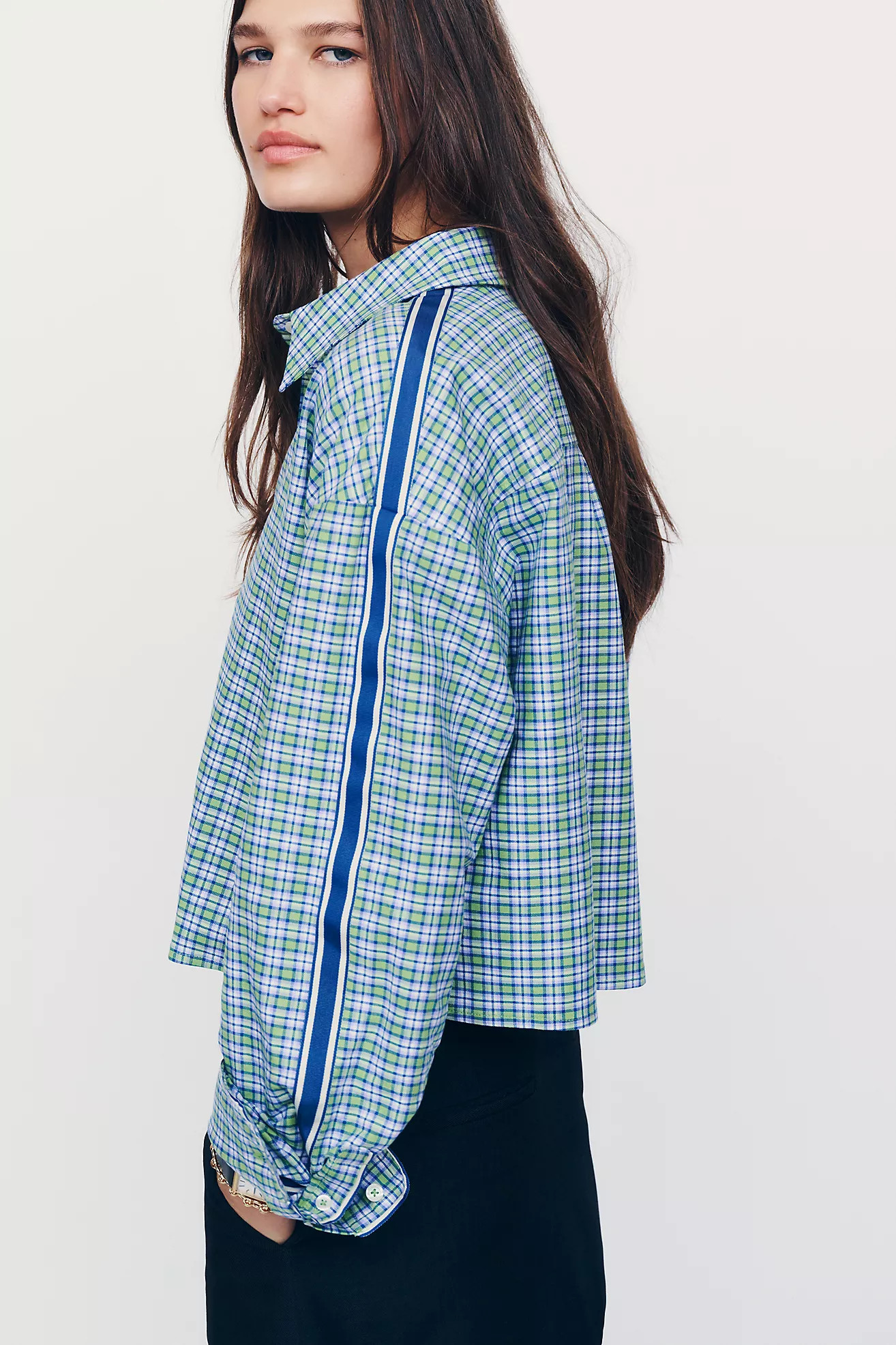 Maeve Cropped Buttondown Shirt | Anthropologie (US)