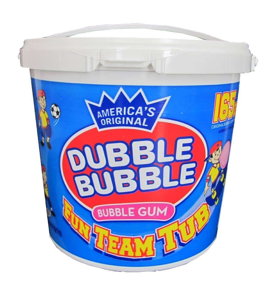 Dubble Bubble 165 Count Tub Bubble Gum | Amazon (US)