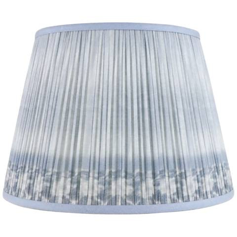 Blue Ikat Print Pleated Empire Lamp Shade 10x14x10 (Spider) | Lamps Plus