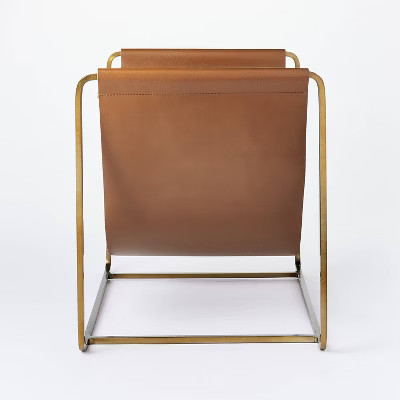 16" x 14" Metal Log Holder with Leather Sling - Threshold™ designed with Studio McG... | Target