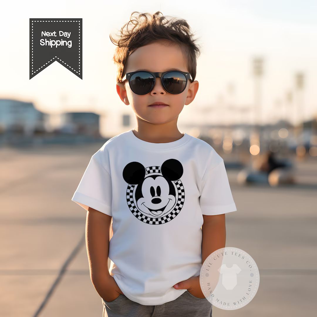 Super Cute Mickey Checkered Classic Mickey Tee Shirt Cute - Etsy | Etsy (US)