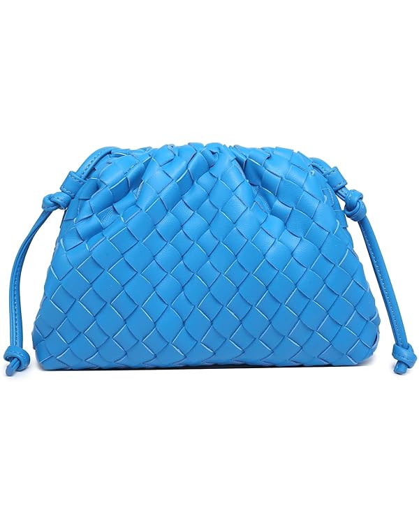 Woven Dumpling Bag Knotted Woven Handbag Small Woven Clutch Purses PU | Amazon (US)