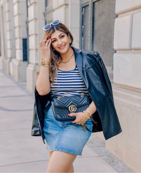 Outfit is on sale! Denim mini skirt is a must for spring or summer outfits! 

Memorial Day outfit / 4th of July outfit/ summer outfit / travel outfit / chic outfits/size 10 outfit / summer workwear / gold jewelryy

#LTKMidsize #LTKWorkwear #LTKSaleAlert