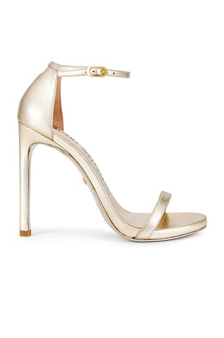 Stuart Weitzman Nudist Heel in Platino from Revolve.com | Revolve Clothing (Global)