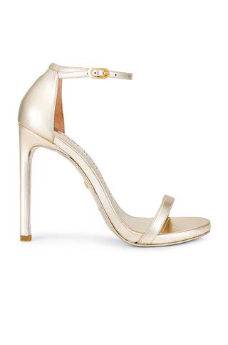 Stuart Weitzman Nudist Heel in Platino from Revolve.com | Revolve Clothing (Global)