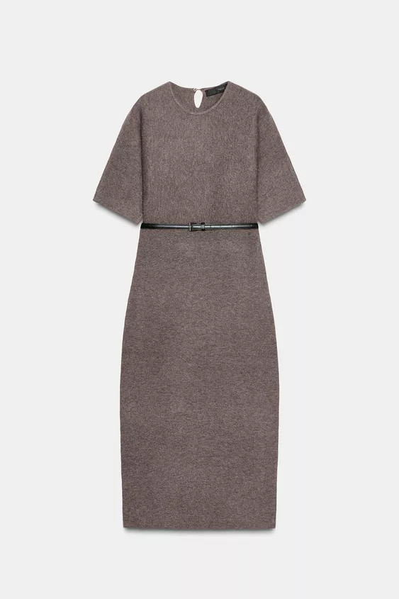 BELTED MIDI DRESS | Zara US
