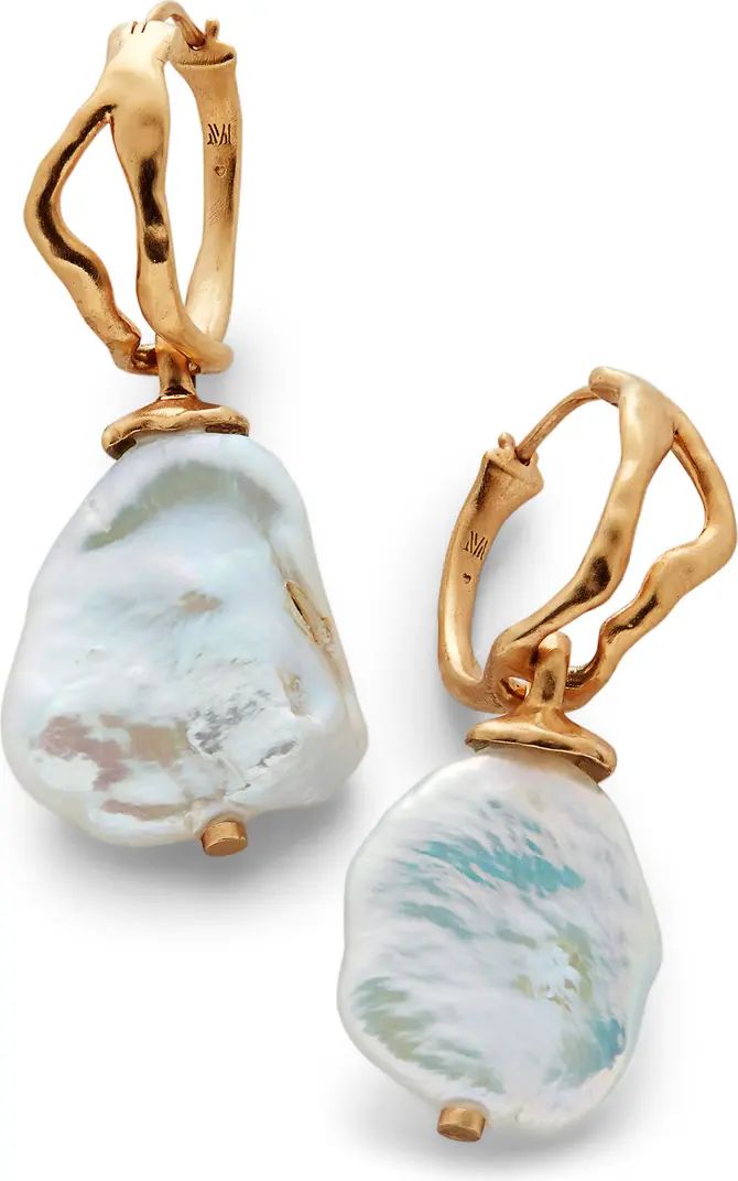 Large Keshi Pearl Hoop Earrings | Nordstrom