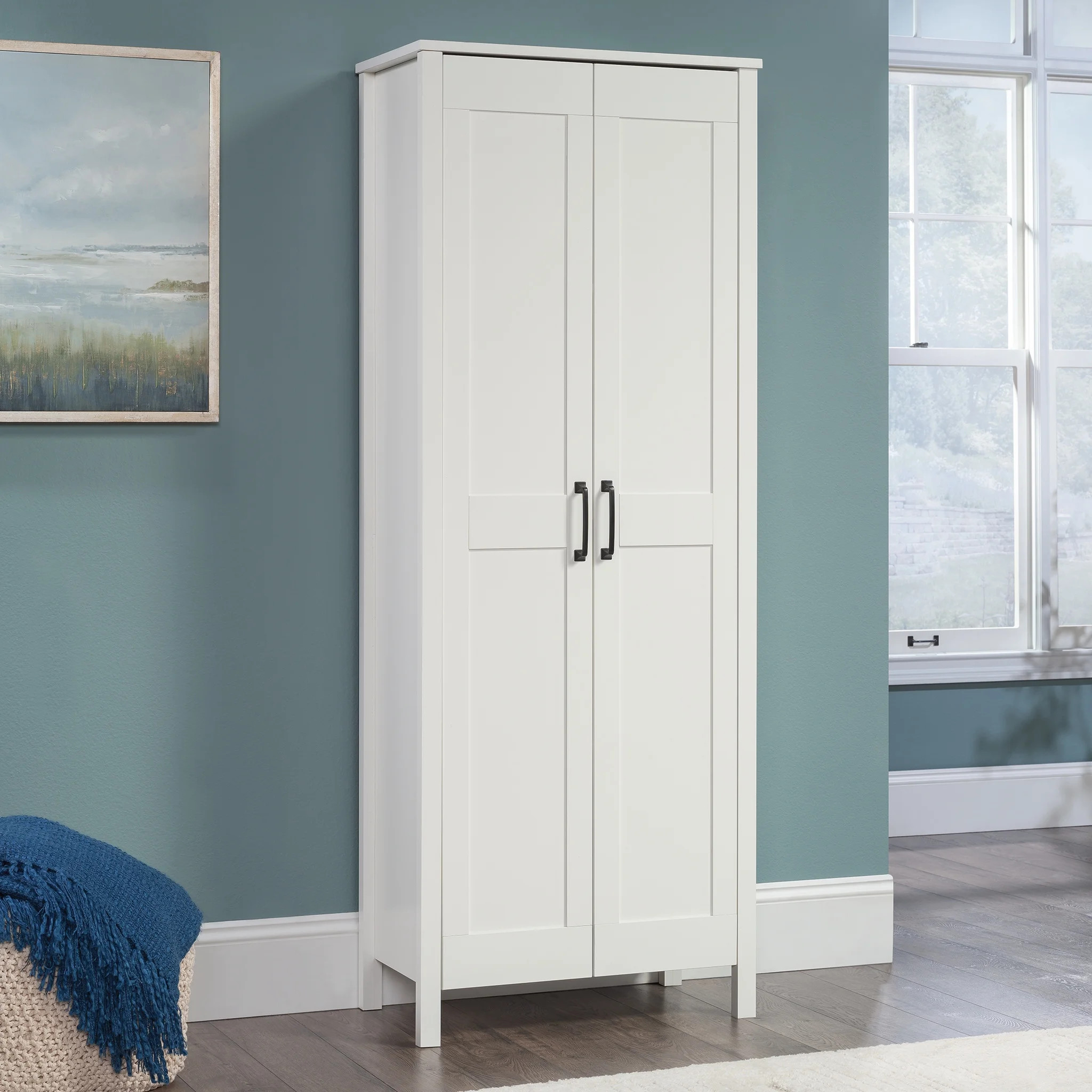 Sauder Two-Door Storage Cabinet, White Finish | Walmart (US)