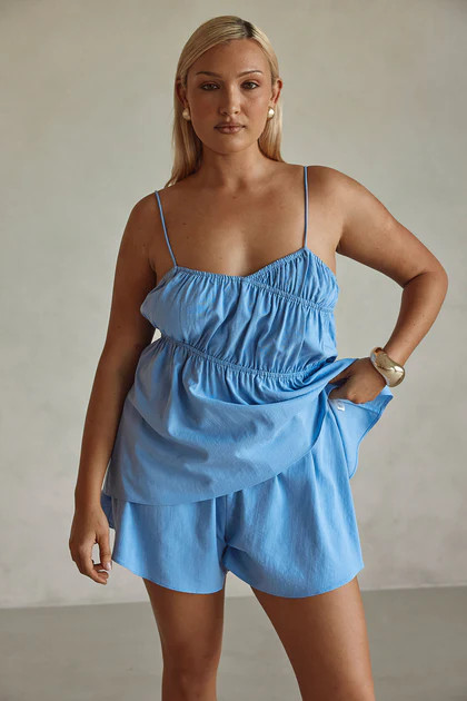 Octavia Shorts - Blue | Sabo Skirt US