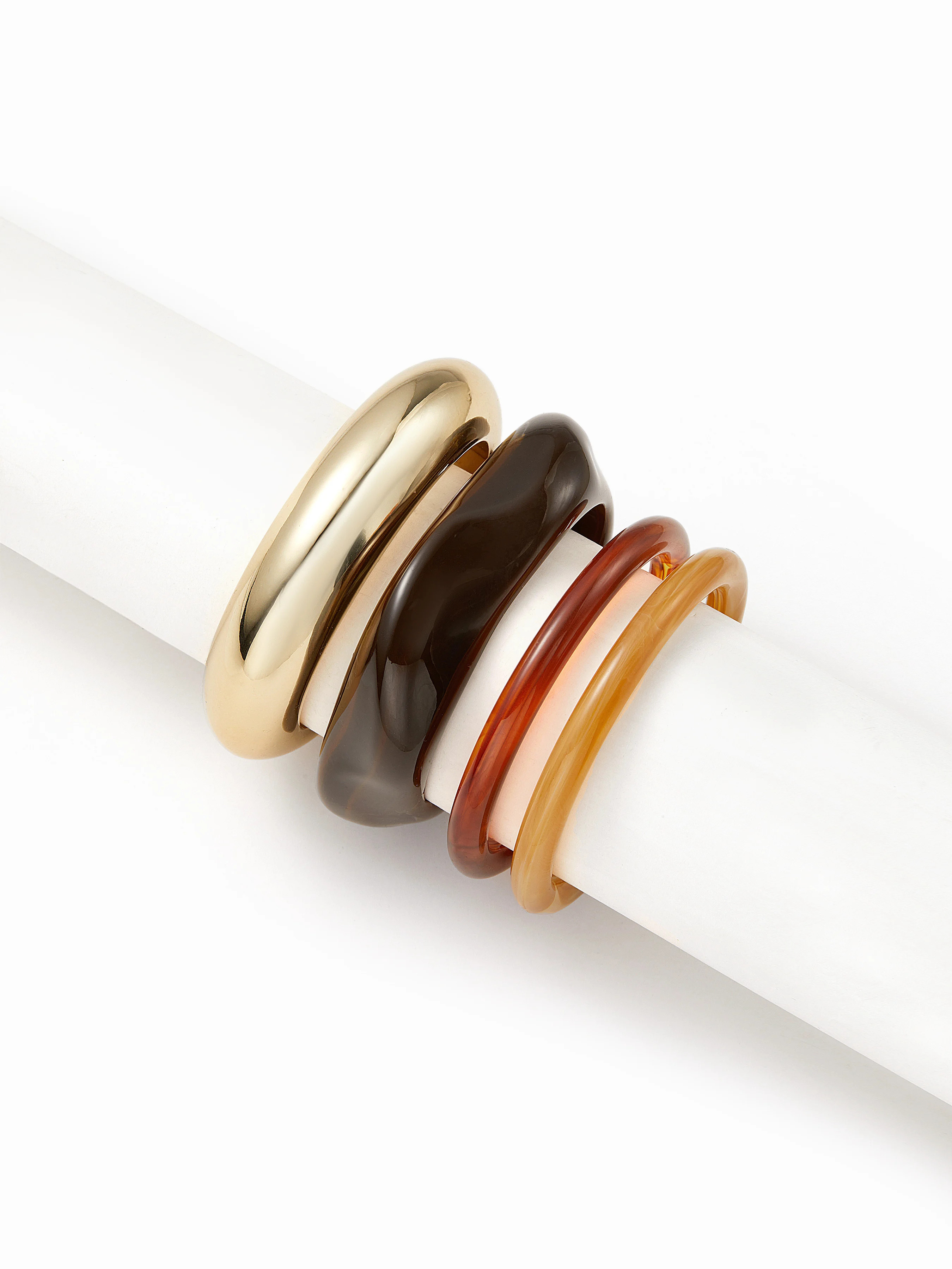 4PCS IRREGULAR BANGLE BRACELET SET For Daily Casual Date Work | Cider