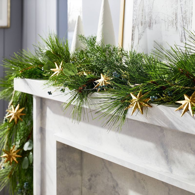 Long Needle Pine with Artificial Juniper Garland - Threshold™ designed with Studio McGee | Target