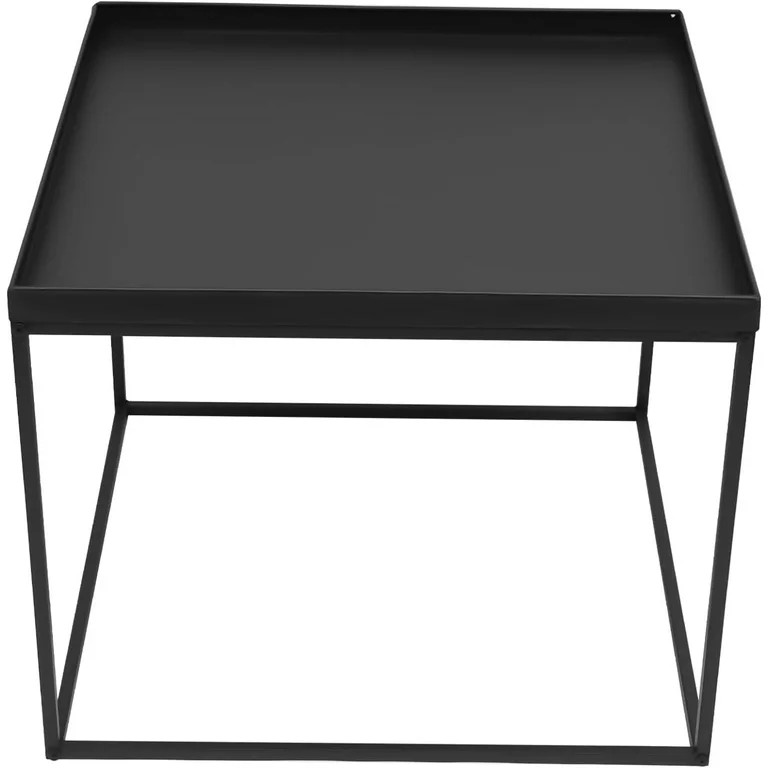 Black Metal End Table, Small Square Side Table, Indoor Outdoor Accent Coffee Table, 24" Black - W... | Walmart (US)
