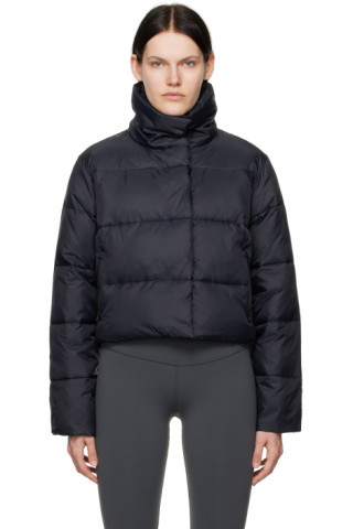 Alo - Black Gold Rush Puffer Jacket | SSENSE