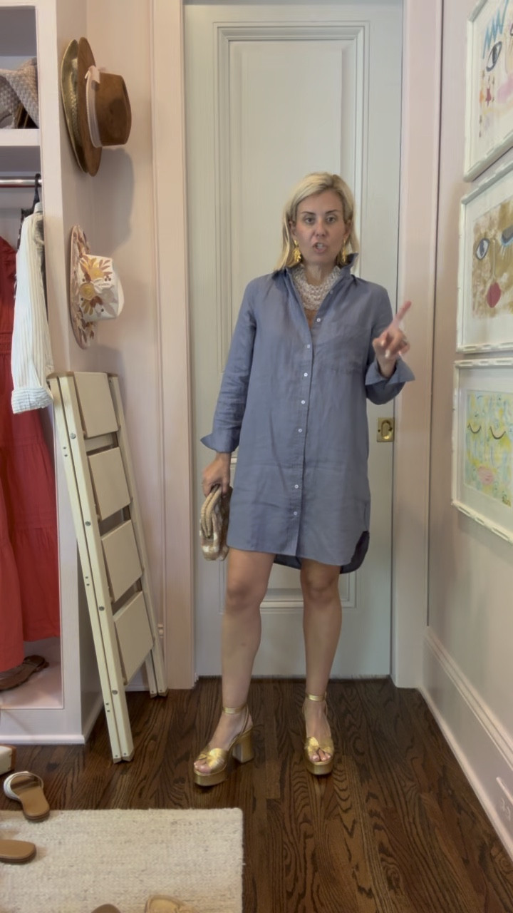 Showing you how to elevate your look with this fabulous shirt dress!! I’m in xs and 8 heel. Such a yes dress! 

#LTKmomlife #LTKstorytime #LTKSeasonal