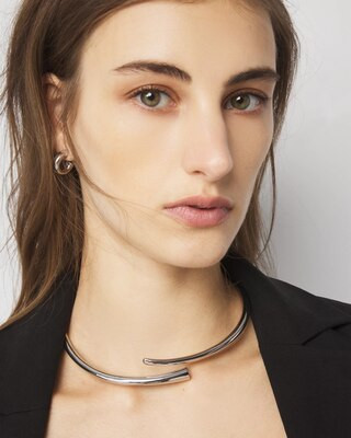 Silver Sculptural Collar | White House Black Market