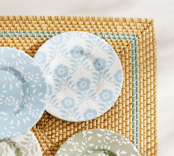 Julia Berolzheimer Willa Melamine Appetizer Plates - Set of 4 | Pottery Barn (US)