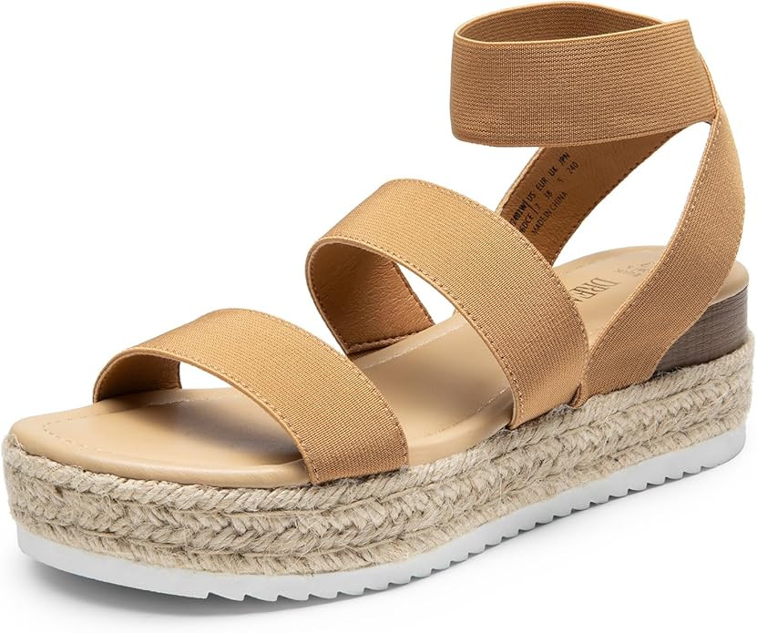 DREAM PAIRS Strappy Espadrille Platform Wedge Sandals for Women Dressy Summer, Comfortable Open T... | Amazon (US)
