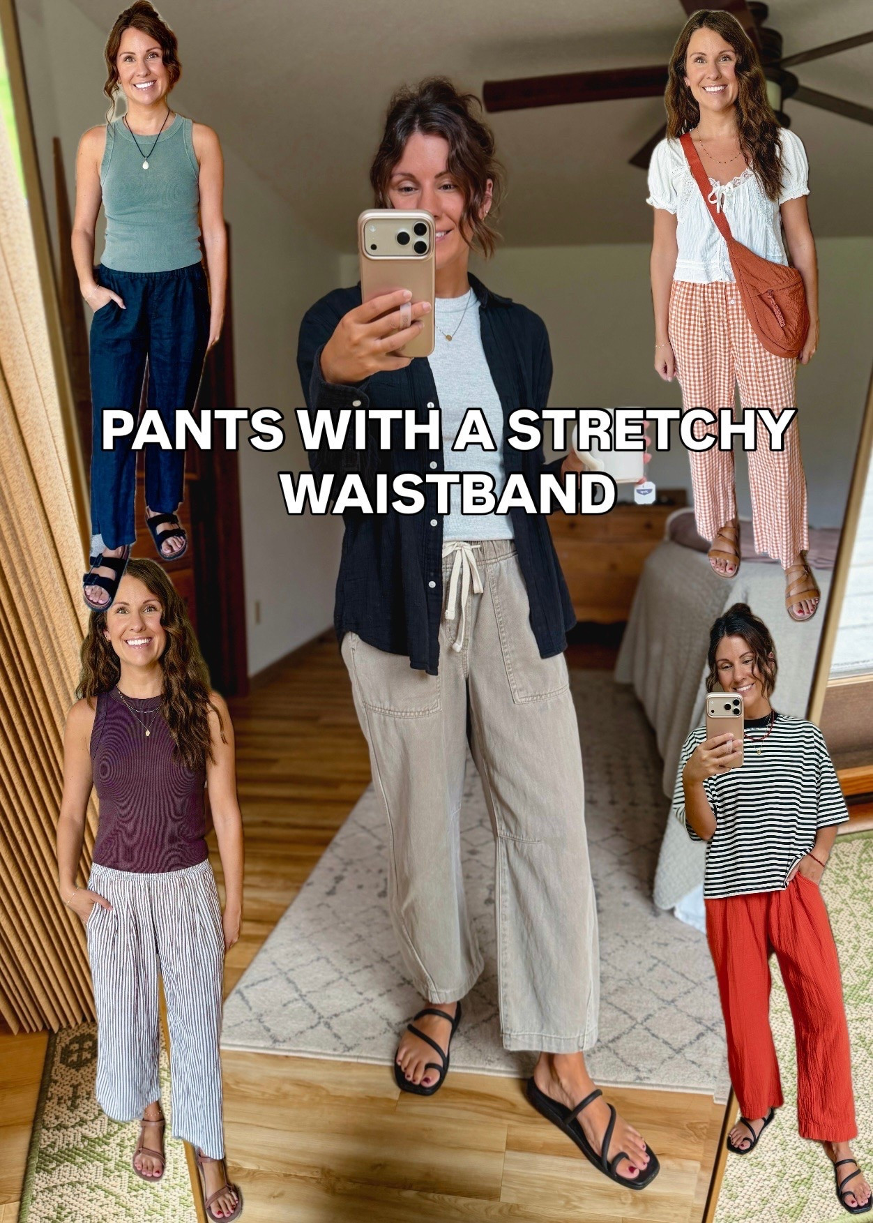 Black linen pants-xs
Striped-small
Tan/green tie front-xs short/petite
Orange gingham-xs
Red (sold out, linked similar)-xs petite

#LTKPetite #LTKSeasonal #LTKootd