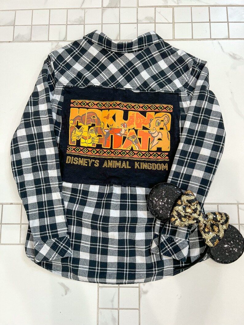 Animal Kingdom, Lion King Flannel, Disney Flannel, Hakuna Matata, Flannel, Custom Disney Flannel,... | Etsy (US)