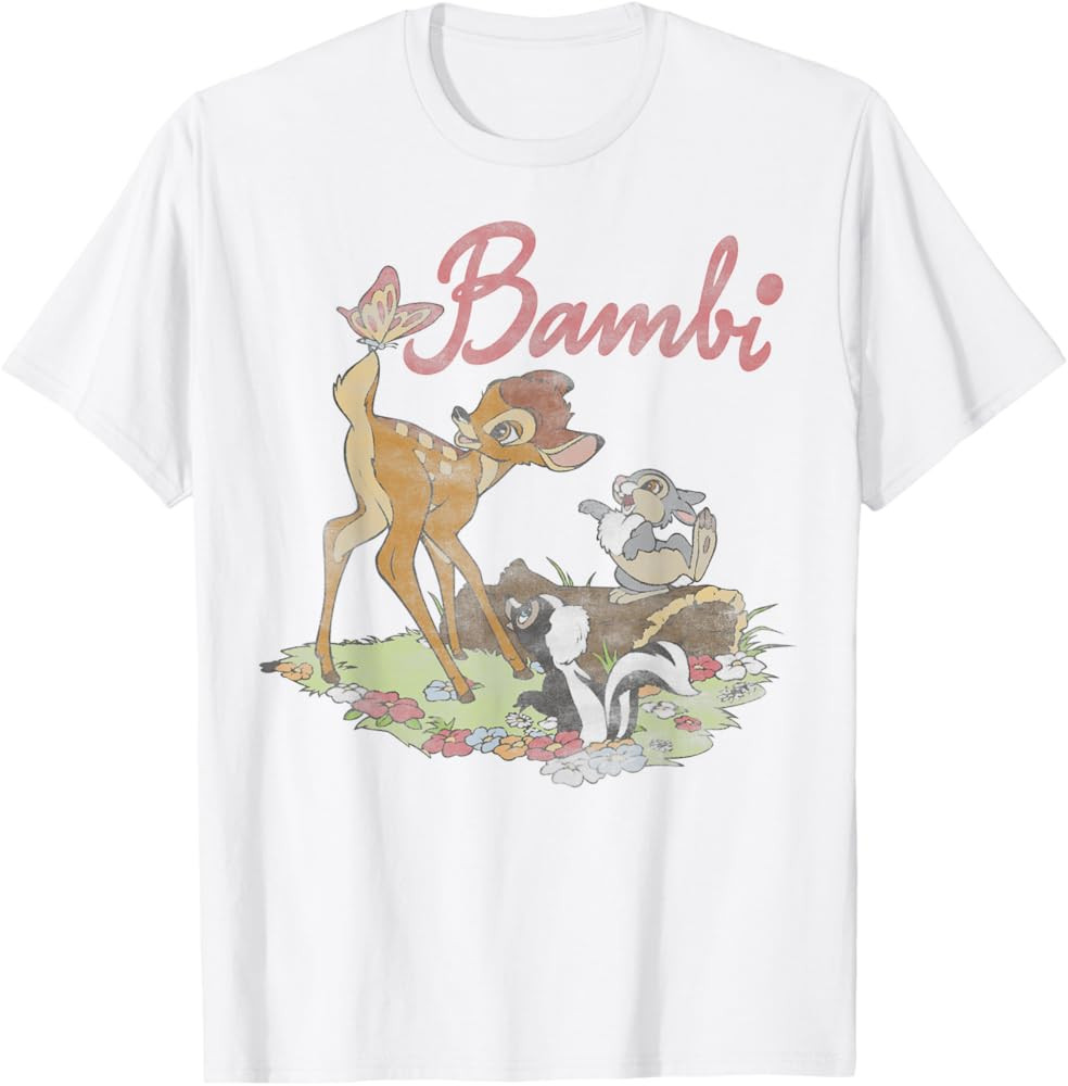 Disney Bambi Group Shot Logo T-Shirt | Amazon (US)