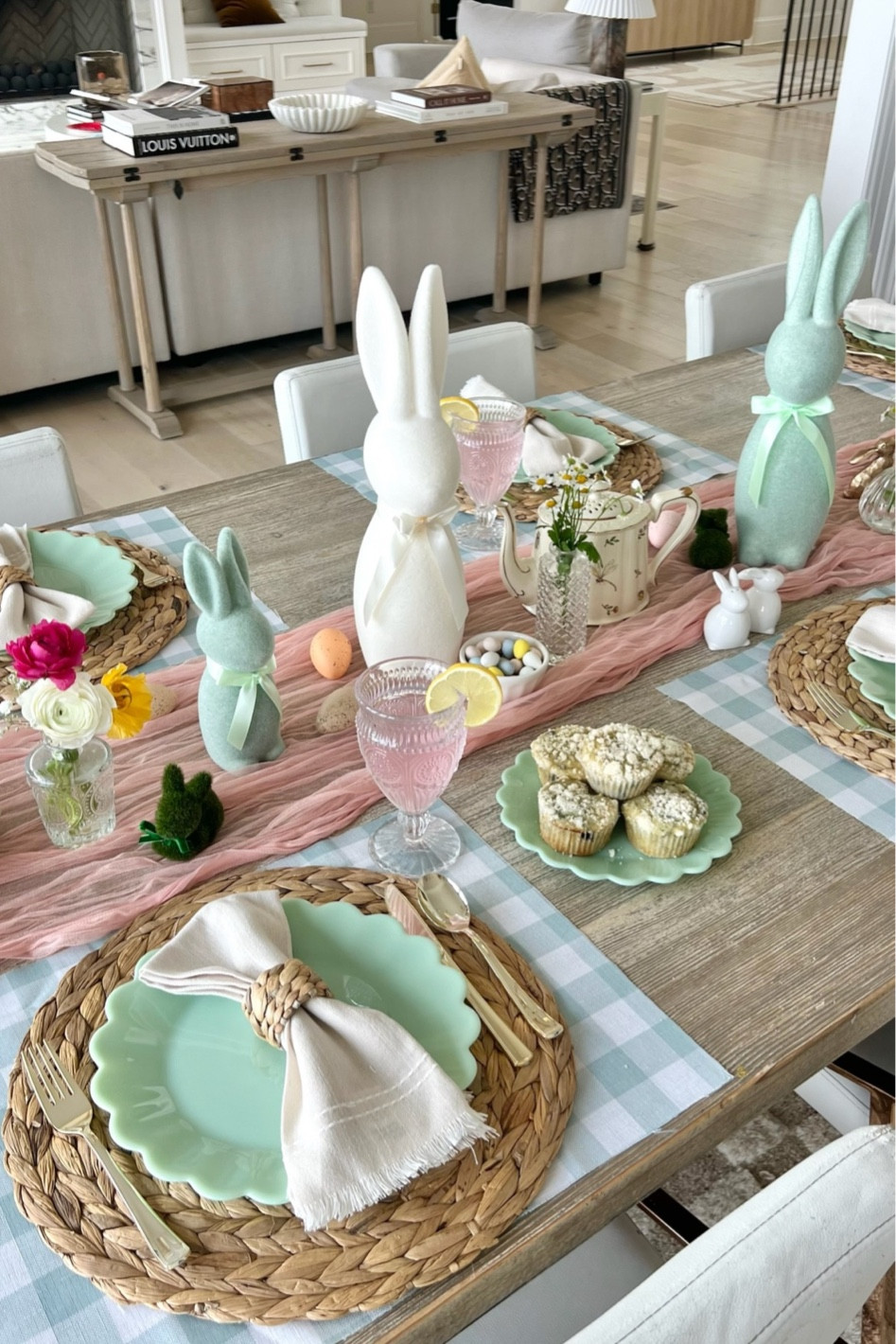 Easter morning tablescape 🐰

Easter decor, Easter kitchen decor, Easter brunch, Easter morning decor, Easter decorations, Easter table, bunny decorations, spring tablescape, spring decor, Walmart, Christine Andrew 

@walmart #walmarthome #walmartpartner

#LTKSeasonal #LTKhome #LTKstyletip