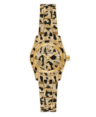 Michael Michael Kors Women's Lexington Three-Hand Animal Print Stainless Steel Watch 26mm - Multi | Macy's