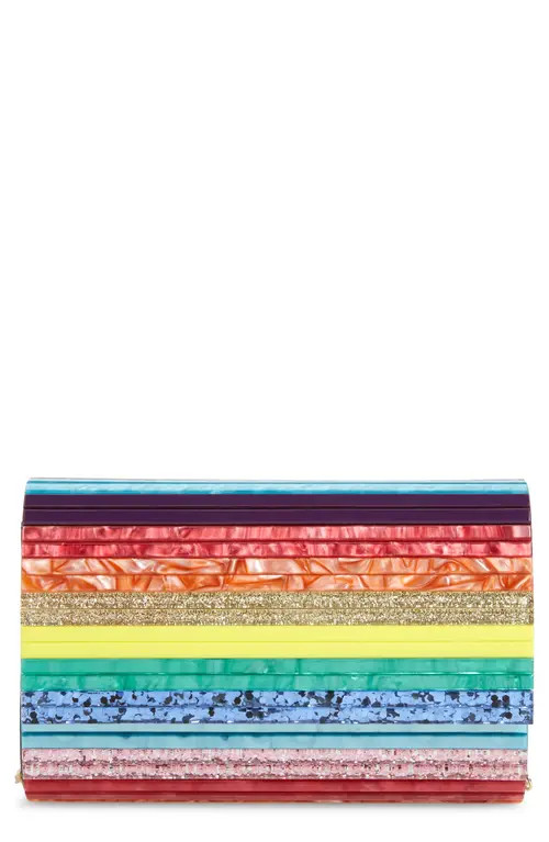 Kurt Geiger London Stripe Envelope Clutch in Mult/Other at Nordstrom | Nordstrom