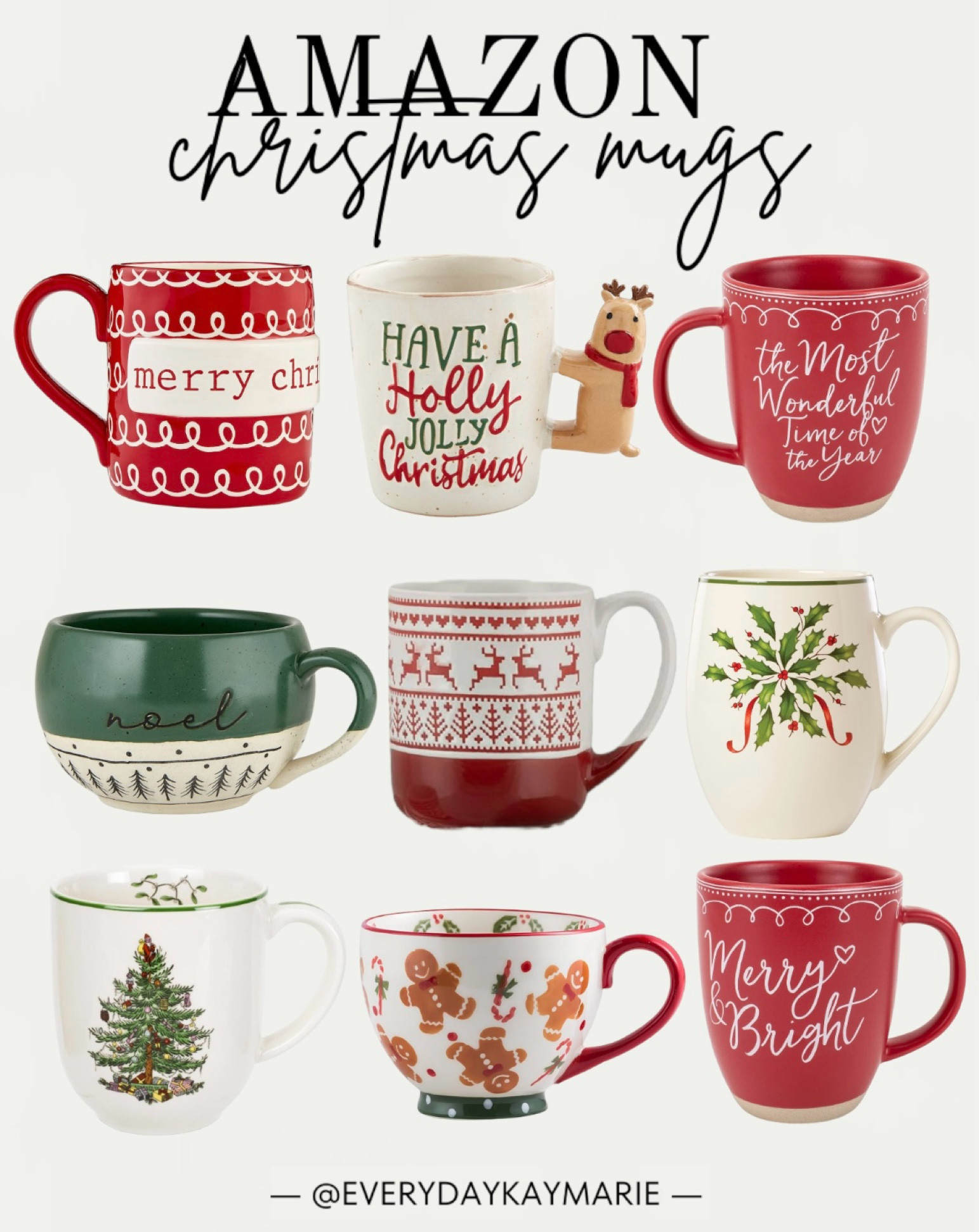 Christmas mugs ☕️🎄

Kitchen cups, holiday mugs 

#LTKSeasonal #LTKHome #LTKHoliday