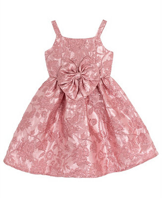 Girls 2T-6X Sleeveless Metallic Brocade Dress | Macy's