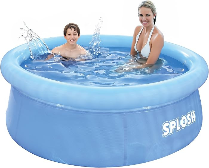 Splosh 6ft Easy Set Inflatable Family Swimming Pool - Fast Setup With Inflatable Top Ring - Large... | Amazon (UK)