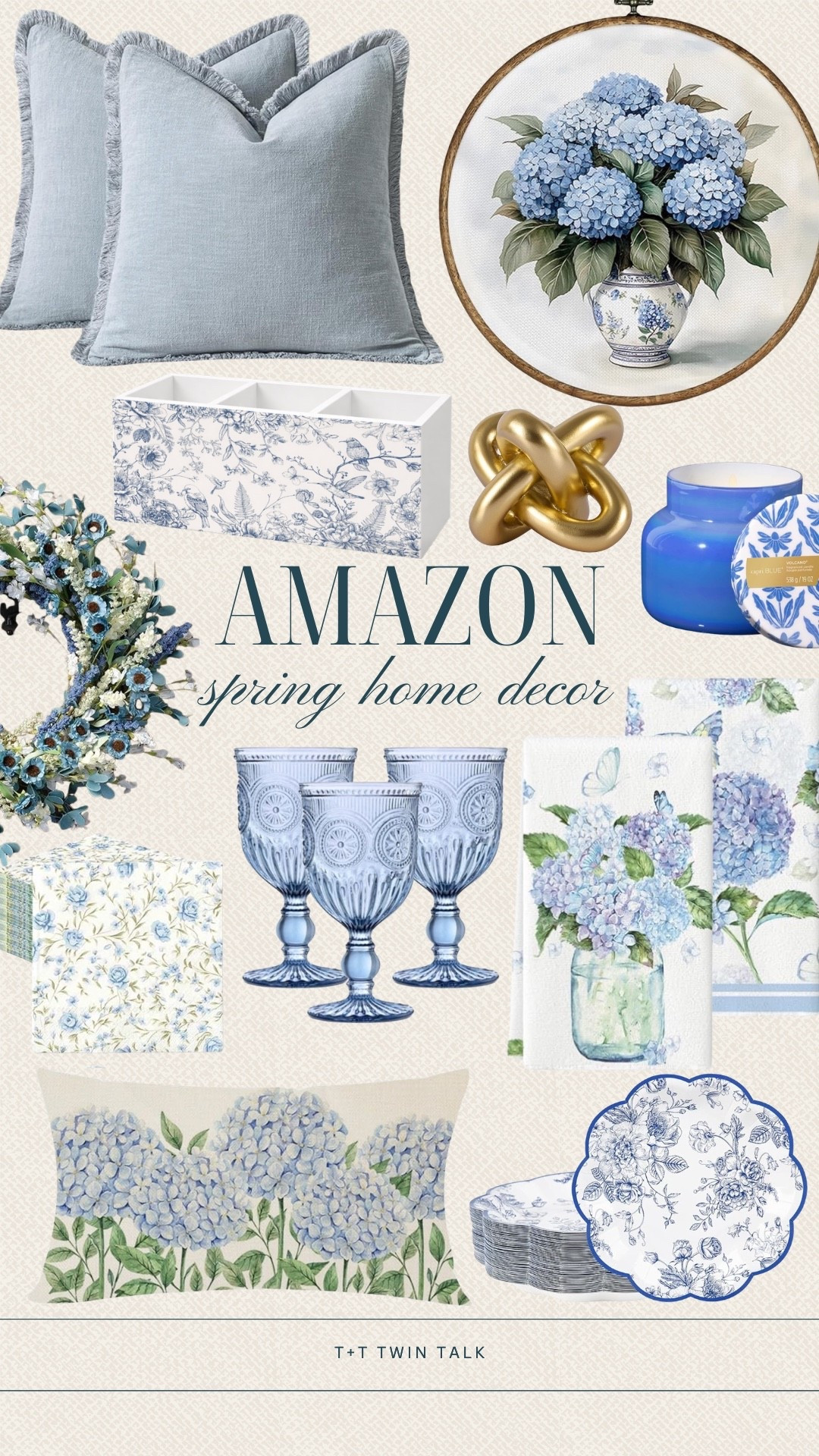 Amazon spring home decor that instantly freshens up your space. The soft blues and floral patterns give everything a light, airy feel. Such an easy way to bring a little spring into your home.

#LTKSeasonal #LTKHome #LTKOver40