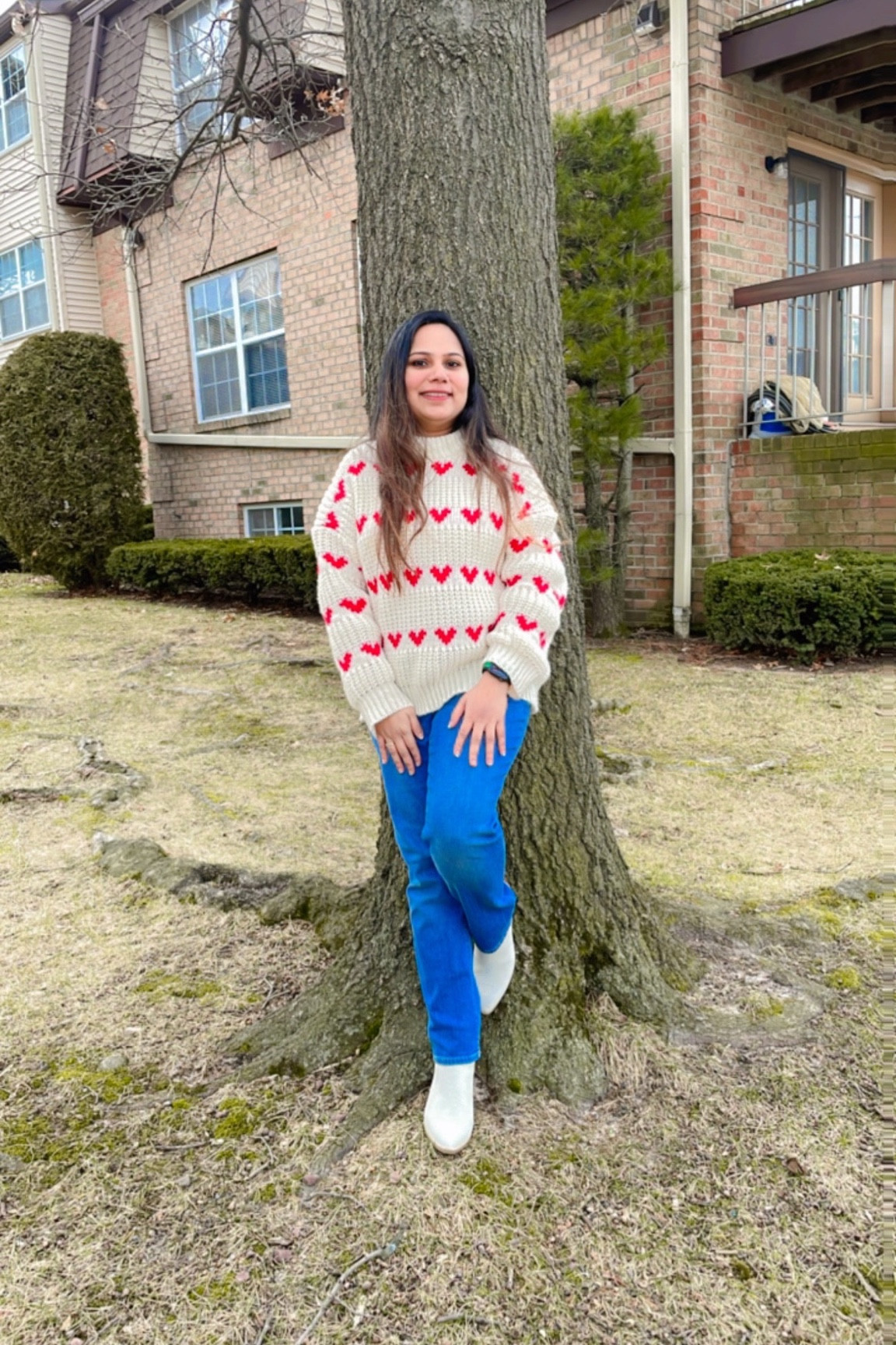 Women’s Valentine’s Day outfit Cute sweater with heart ♥️ 

#ltkunder50 #womenfashion #fashionoutfit #valentineoutfit 

#LTKunder50 #LTKFind #LTKbeauty