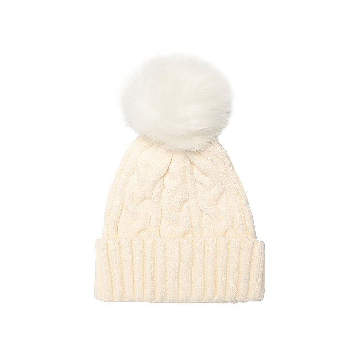 Crown Vintage Cable Knit Beanie - Women's - Off White - Beanie | DSW