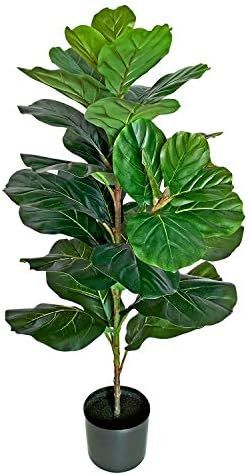 BESAMENATURE 40 Inch Artificial Fiddle Leaf Fig Tree/Faux Ficus Lyrata for Home Office Decoration | Amazon (US)