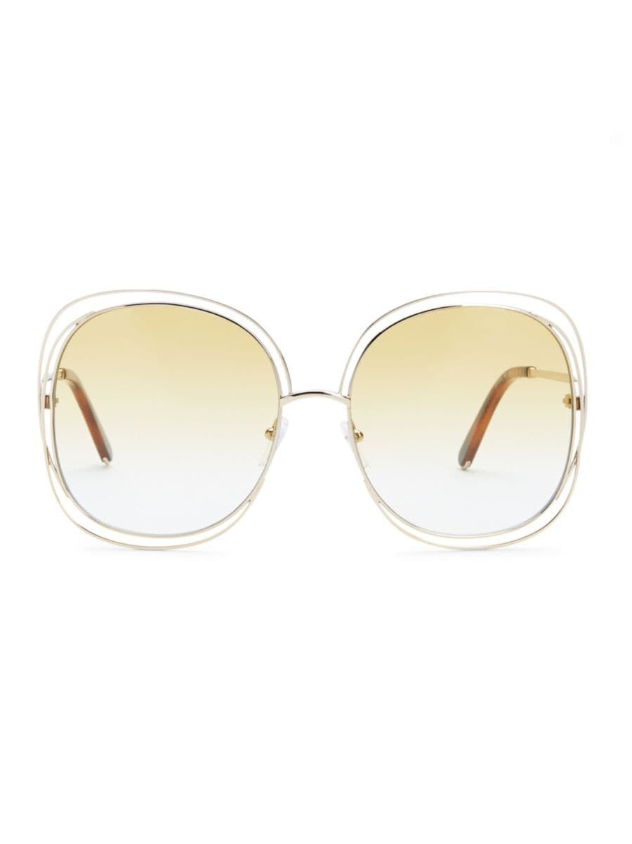 Carlina 60MM Oversized Round Sunglasses | Saks Fifth Avenue