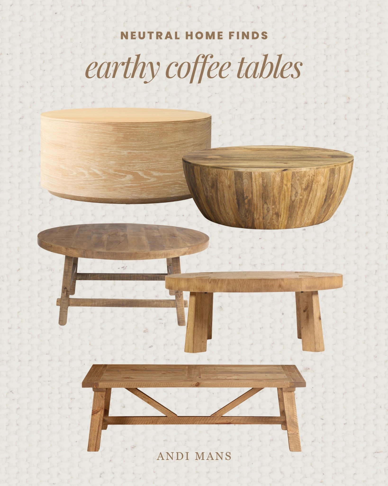 Love these earthy wooden coffee tables for your living room!

#LTKSpringSale #LTKSaleAlert #LTKHome