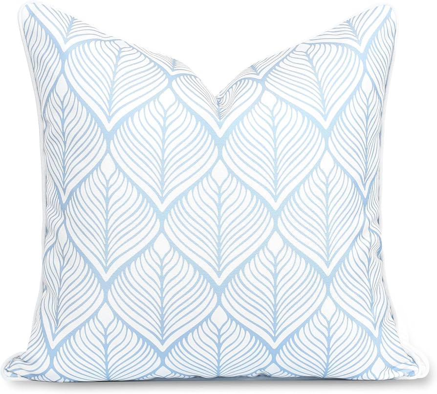 Hofdeco Premium Coastal Patio Indoor Outdoor Throw Pillow Cover Only, 20"x20" Water Repellent for... | Amazon (US)