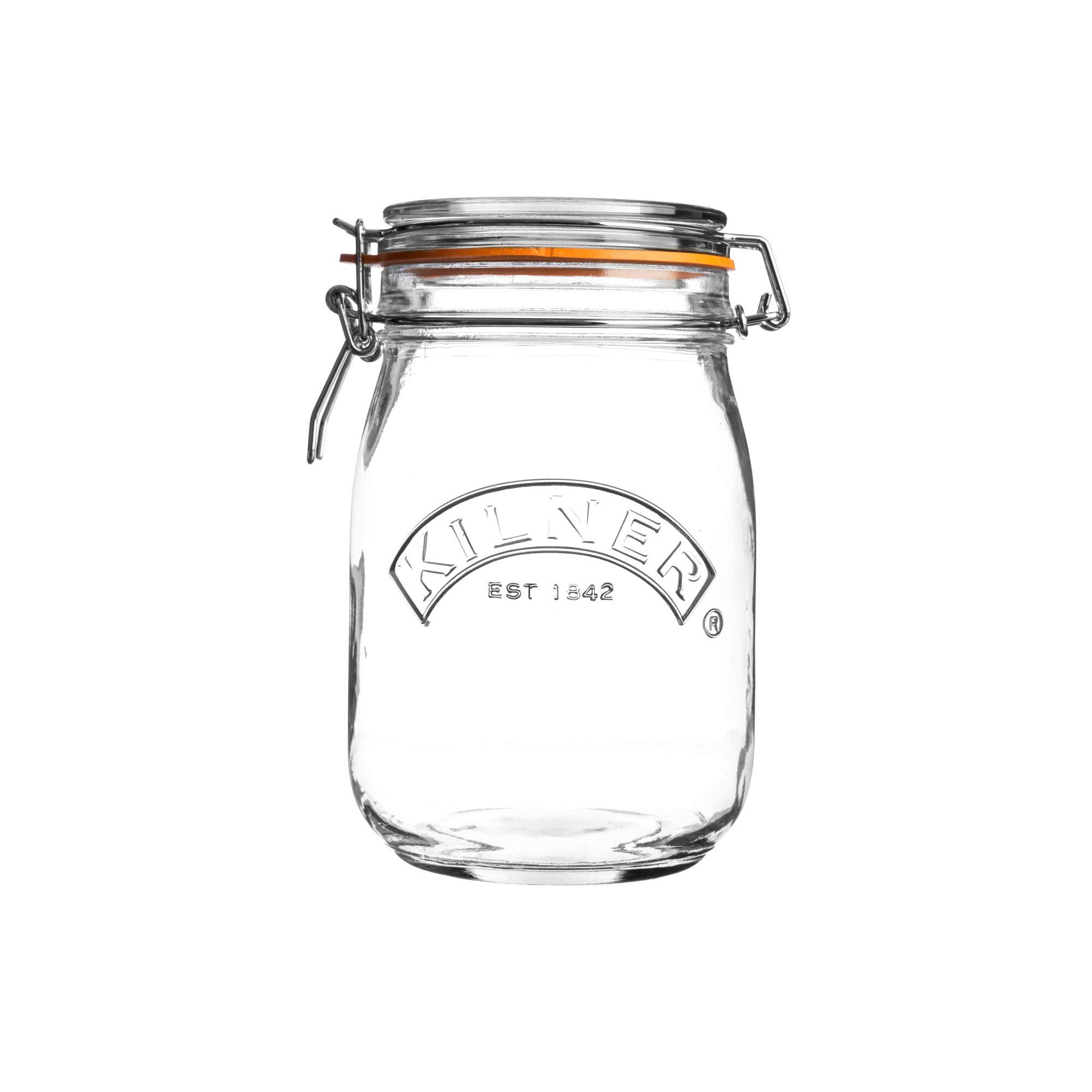 Kilner Clip Top Jar 1 Litre (1000 ml) Airtight Glass Storage Jar for Preserving Fruits Vegetables... | Amazon (UK)