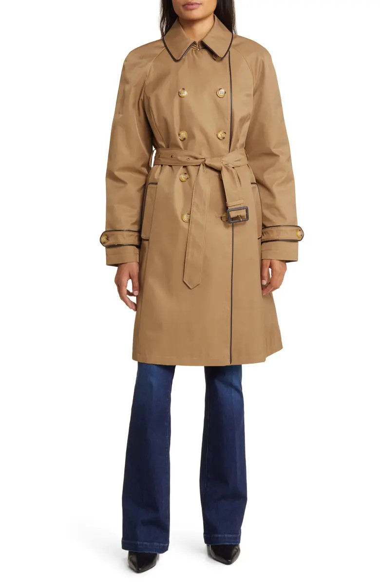 Water Repellent Cotton Blend Belted Trench Coat | Nordstrom