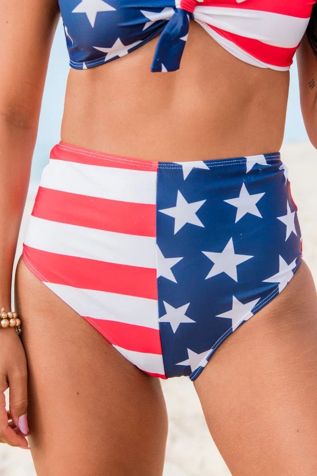 Party In The USA Stars and Stripes Bikini Bottoms | Pink Lily