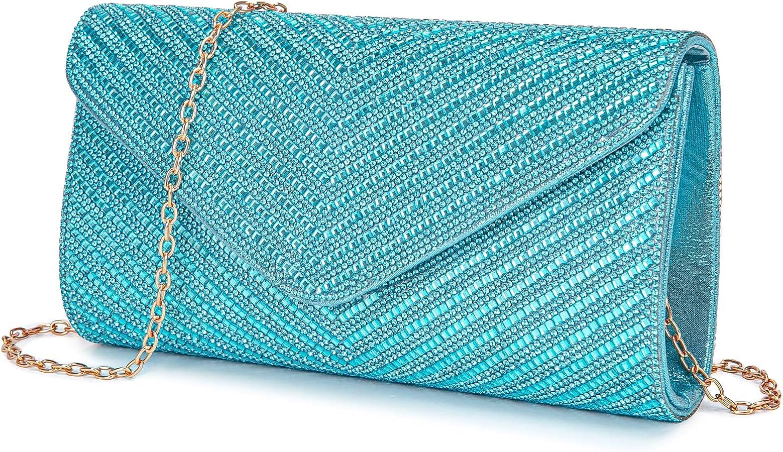 Women's Evening Handbags Envelope Clutch Purses Ladies Crossbody Bags Rhinestone Wedding Bag Shou... | Amazon (US)