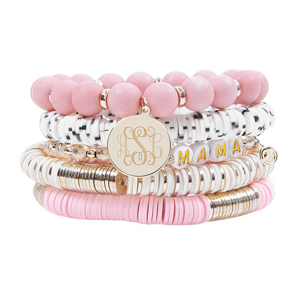 Monogrammed Mama Bracelet Stack | Marleylilly