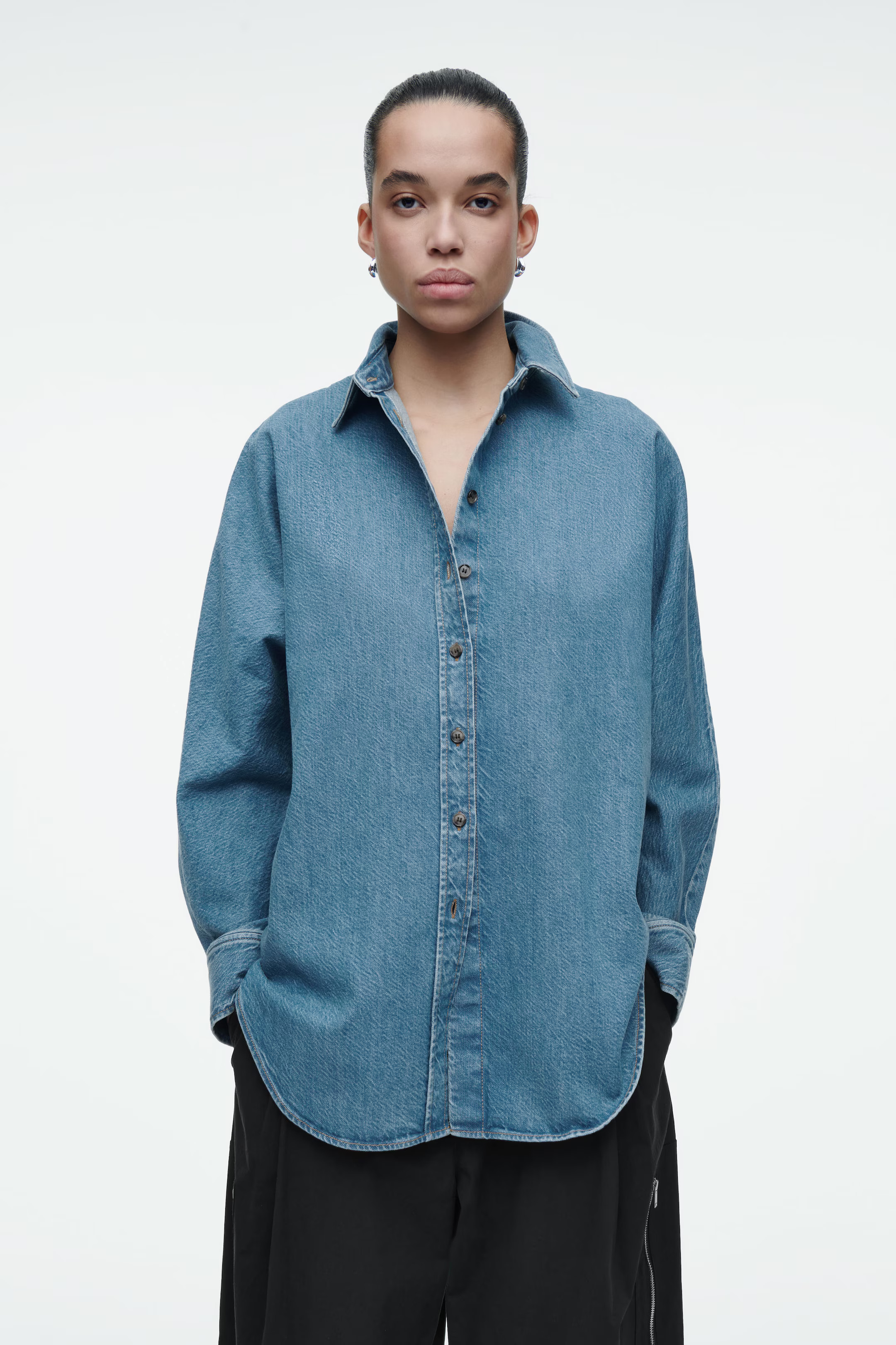 RELAXED DENIM SHIRT - BLUE | COS | COS (AU)