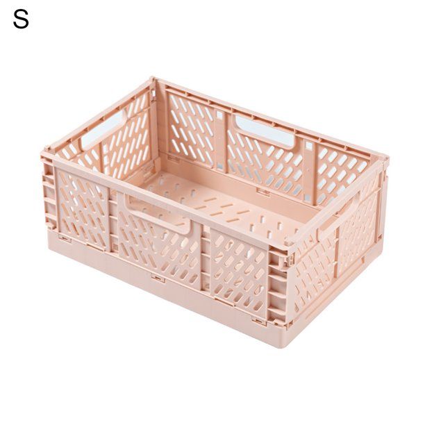 SPRING PARK Plastic Collapsible Crate Folding Storage Basket for Shelves, Stackable Container Org... | Walmart (US)