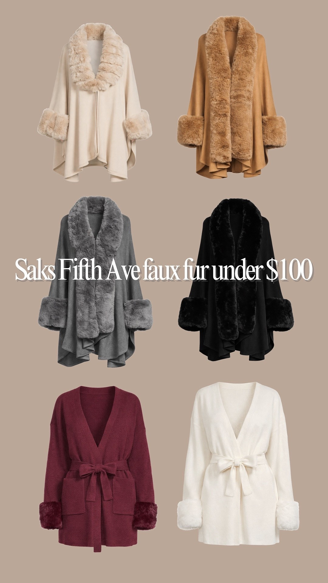 Love these faux fur trim cardigans from Saks!!❤️❤️❤️

#LTKGiftGuide #LTKHoliday #LTKdayinmylife