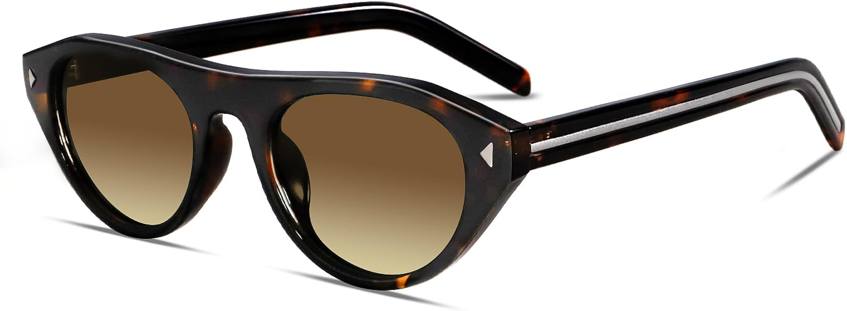 TYA Retro Oval Sunglasses for Women Men Trendy Narrow Shades Vintage Cateye UV400 Protection Sunn... | Amazon (US)