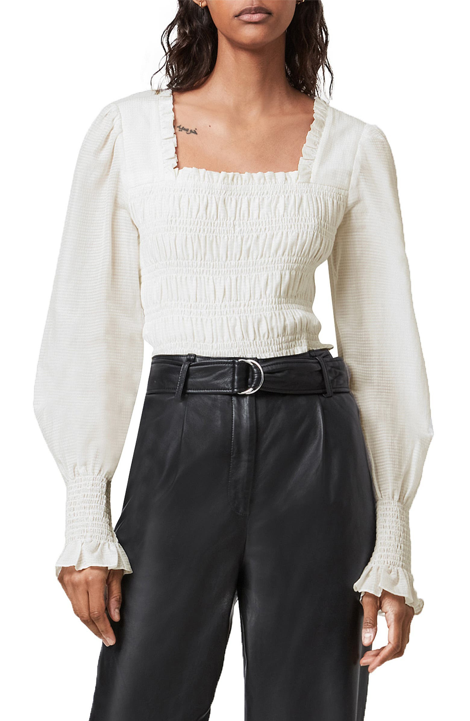 Livi Puff Sleeve Crop Top | Nordstrom